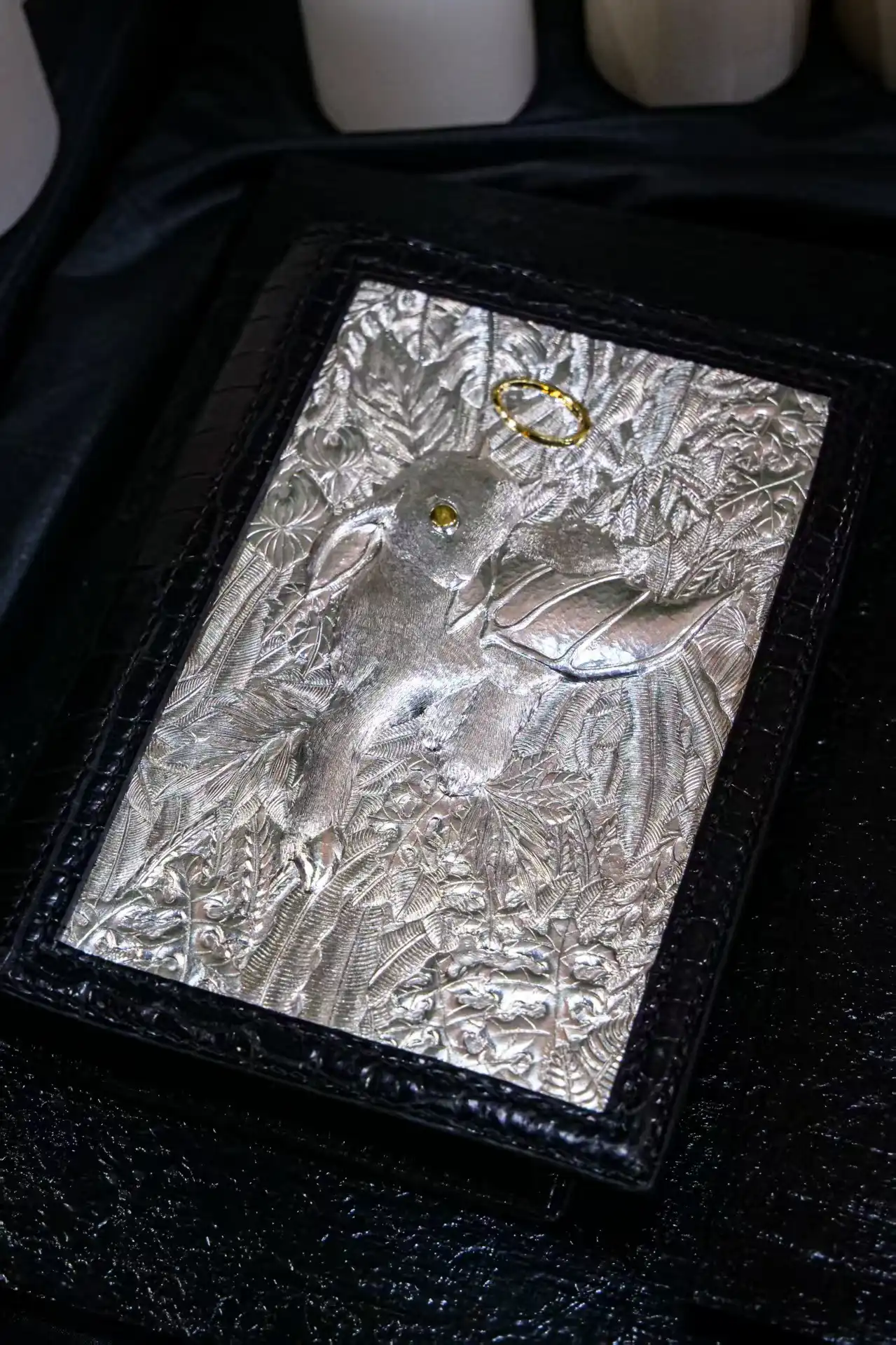 Engraved Silver Rectangular Metal Plate 1 1