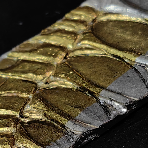 Gold Leaf Metal Texture Closeup